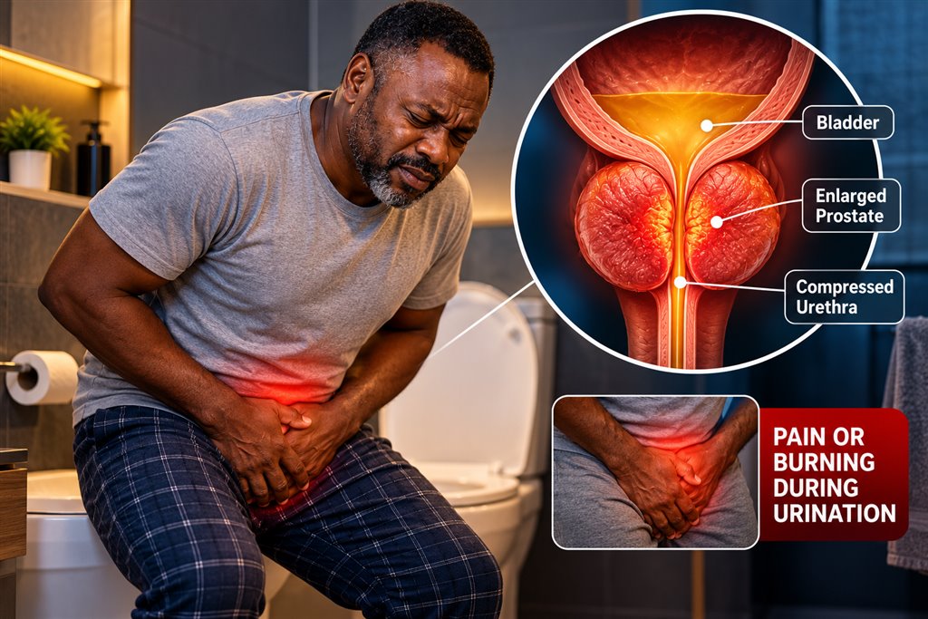 Prostate Pain and Burning During Urination Infographic